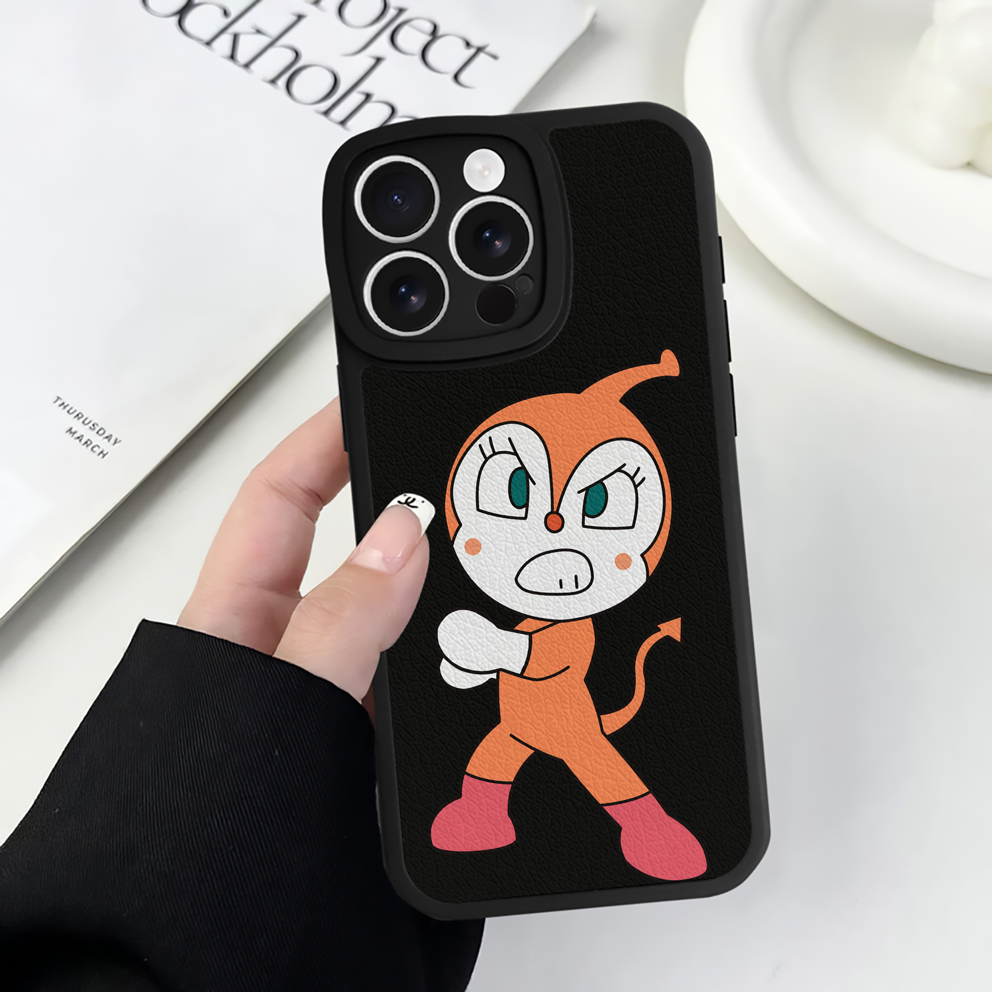 （画像用） アンパンマン Anpanman 【iPhone 16シリーズ対応】シリコンスマホケース（レザー調） 材質：シリコン